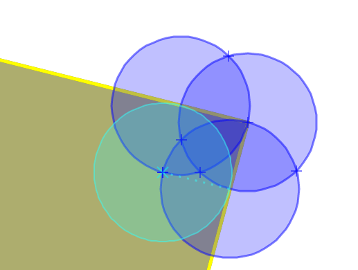 ترسیم دایره مماس بر اضلاع یک شکل