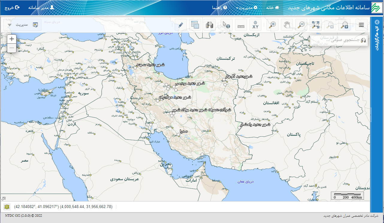 صفحه اصلی نمایش نقشه